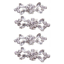 2Pair Rhinestone Crystal Wedding Bridal Diamante Crystal Shoe Clips