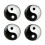 2 COPPIA Orecchini Yin e Yang con simbolo a spillo tondo da 10 mm 1