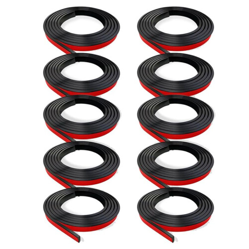 10 Rolls Total Window Grille Inserts Grid Kit Self Adhesive Peel and Stick Trim Simulated DIY Window Decorative Black