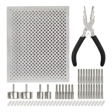 Tweede Generatie Draadkraalmalset met 6-In-1 Draadbuigtang en Metalen Pinnen, Gereedschap voor Het Maken van Sieraden