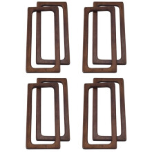 8 Stücke 20Cm Rechteck Hölzerne Taschen Griff DIY Nähen Klammern Handtasche Rahmen Griffe für die Herstellung Handtasche Zubehör