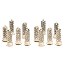 Bougies LED Sans Flamme Rose Shadow, 12 Pièces Bougies Romantiques à Piles Bougies Piliers à LED pour la Saint-Valentin