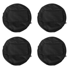 4X Compacte Snare Drum Tas, Rugzakkoffer met Schouderband, Buitenvakken, Muziekinstrumentaccessoire, Zwart 40x18cm