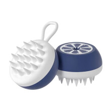 Escova de Silicone para Banho de Animais de Estimação para Cães e Gatos, Ferramenta de Massagem para Remoção de Pelos, Portátil e Leve A