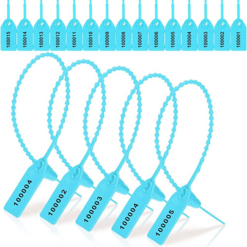 1000 Pcs Plastic Tamper Seals Fire Extinguisher Tags Security Tags Seals Safety Numbered Zip Ties Labels Light 1