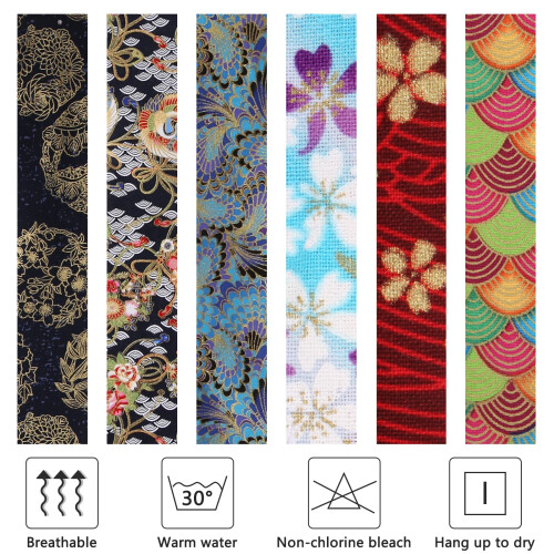 Jelly Roll Fabric Strips for Quilting,40 PCS Roll Cotton Fabric for Sewing with Different Patterns DIY  Patchwork