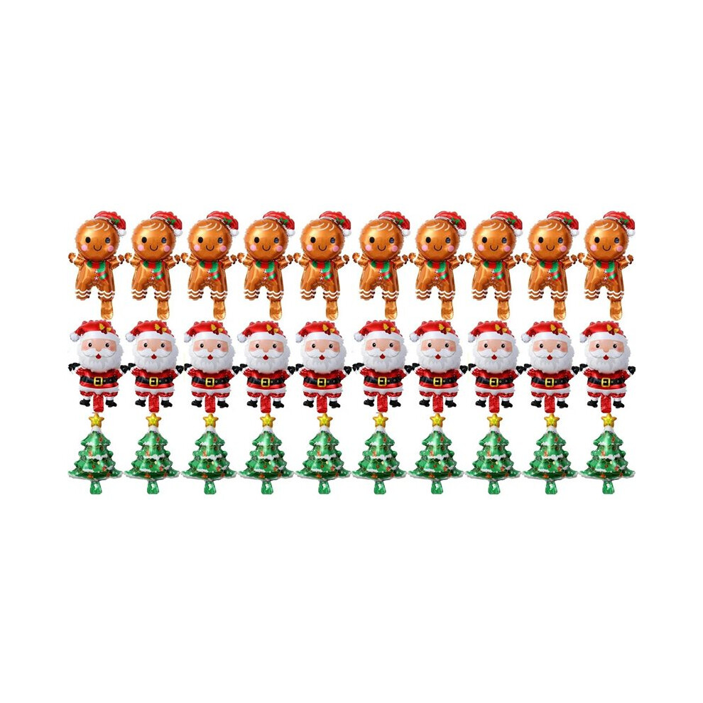 120Pcs Christmas Balloons Aluminum Foil Small Balloon Toy Xmas Tree Gingerbread Santa Birthday Party 4712266380036