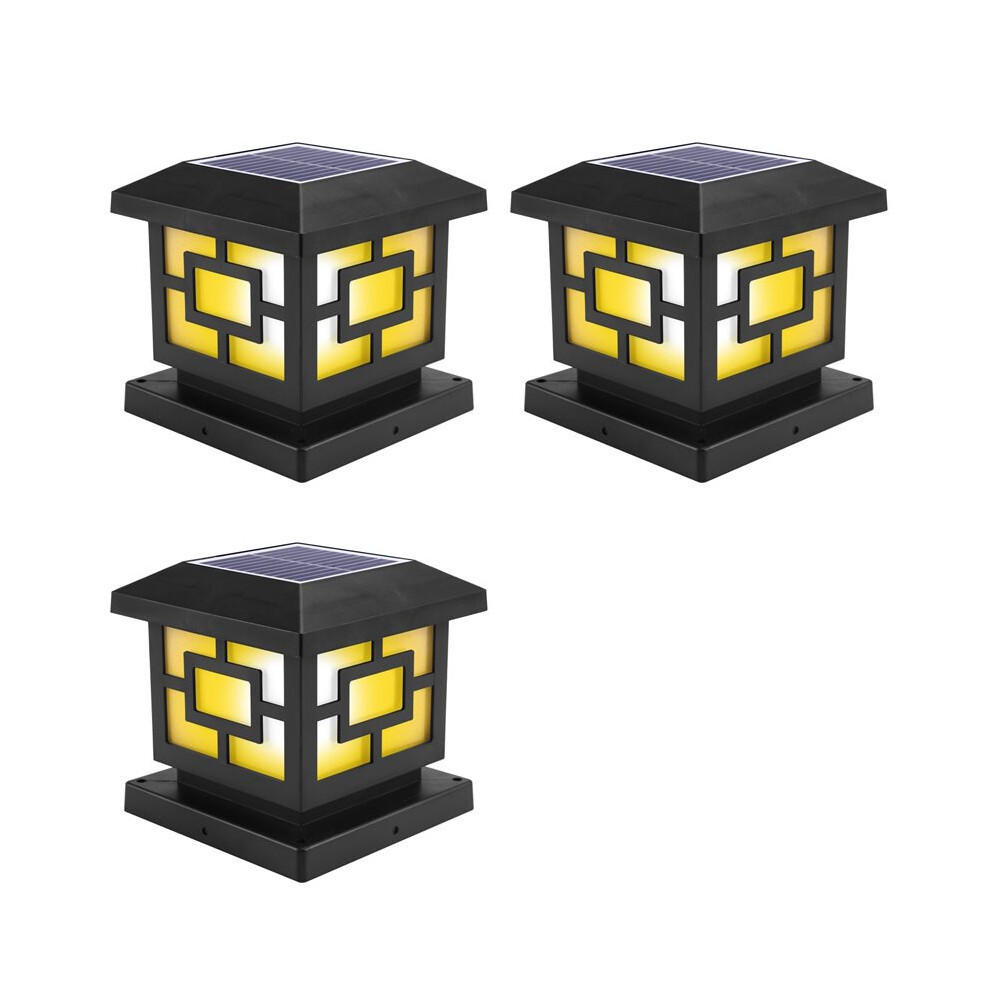 3X Outdoor Solar Column Lights Wall Lights Garden Column Lights Garden Waterproof Column Decorative Lights 6032015653944