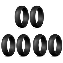 6pcs 5.7mm Popular for Men Women Silicone Cool Rings Silicone Wedding Ring Environmental Outdoor Sports Ring 6