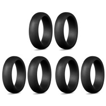 6 Pcs 5.7mm Popular for Men Women Silicone Cool Rings Silicone Wedding Ring Environmental Outdoor Sports Ring 10