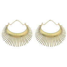 2X Women'S African Necklace Indian Style Bending Alloy Thorn Statement Collar Choker Gold