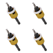 4st 1/8X3/8inch Hardmetalen Verzinkboor met Lage Wrijvingsdieptestop, 1/4inch Zeskantschacht Verzinkboor
