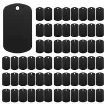 250 Pcs Metal Stamping Blanks Black for Stamping, Engraving Blanks Aluminum Stamping Blanks Keychain Blank Dog Tag