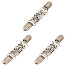 3X Retro Cardigan Clip Sweater Clip Women Filigree Cinch for Back of Dresses Shawl Clip