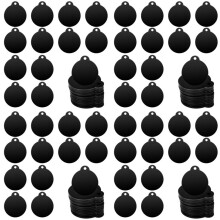 100 Pack Round Aluminum Blank Tags Black Stamping Blanks Engraving Blanks Discs Metal Blanks Keychain Dog Tag