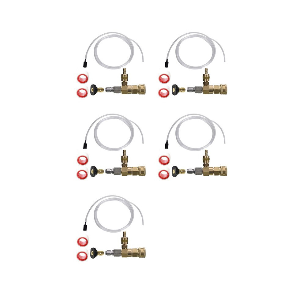 5X Adjustable Chemical Injector Kit,Soap Chemical Injector For Pressure Washer, 3/8 Inch Quick Connect 4712799375288