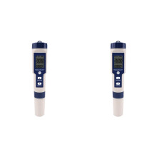 2X 5 in 1 TDS/EC/PH/Salinity/Temperature Meter Digital Water Quality Monitor Tester for Pools, Drinking Water, Aquariums