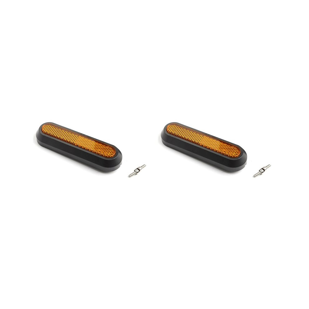 2X Electric Scooter Reflective Wheel Hub Cover Protective Case Decorative Decal For M365 Pro Black/Yellow 6032086026180