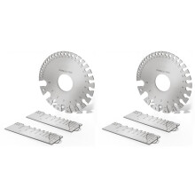 2X Draadmeter Meetinstrument en Diktemeter, Roestvrijstalen Metalen Platen Lasmateriaal Diktemeter Dubbelzijdig