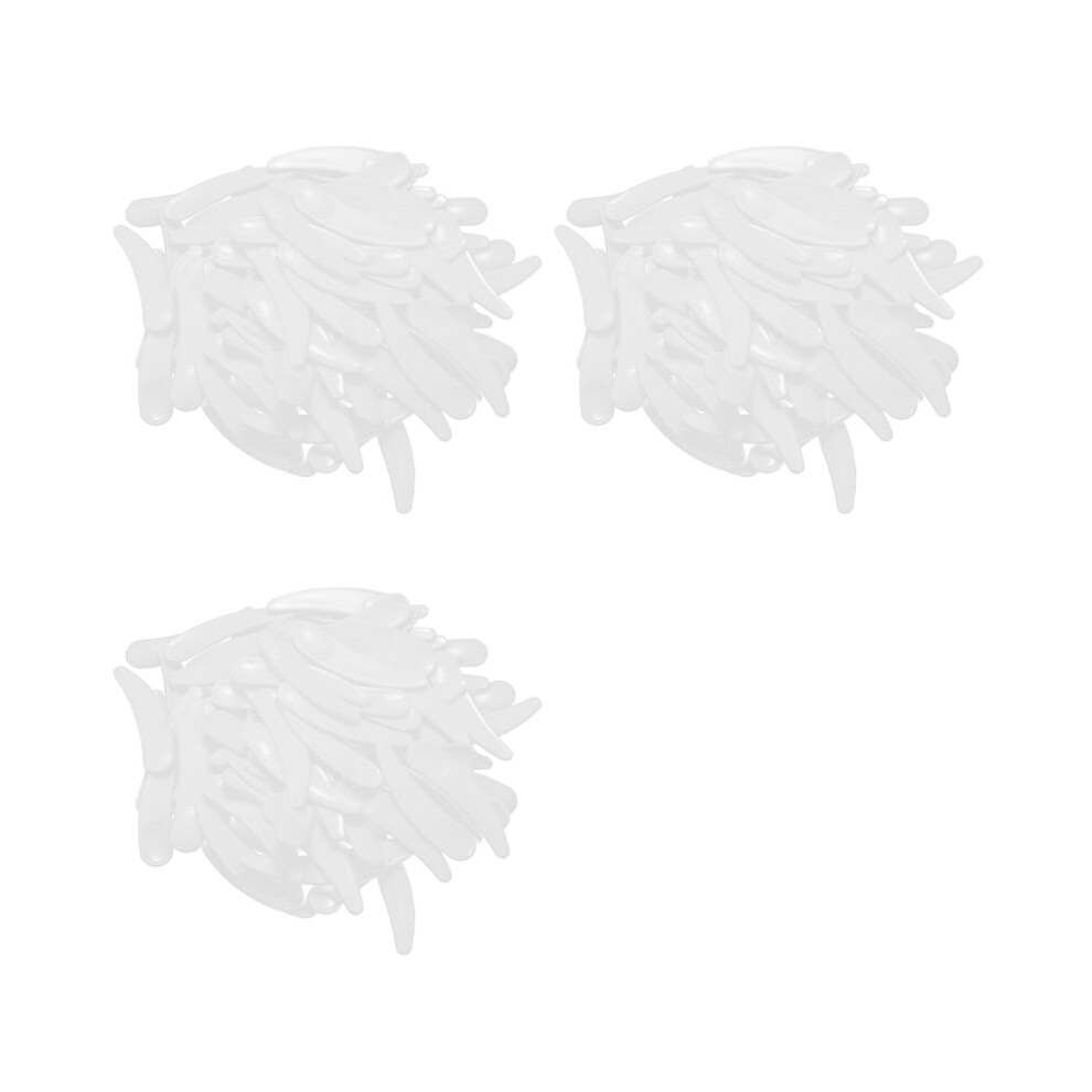 White 300Pcs Cosmetic Spatula Scoop Disposable Plastic Mask Spatula Spoons