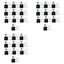 30Pcs DIY Silent Movement Mechanism Spindle Hands Sets Wall Quartz DIY Clock Movement Mechanism Repair Part Clock Kit