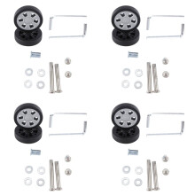 4 Set 55X12mm Luggage Wheels Wear Resistant PU Caster Suitcase Replacement Wheels Luggage Wheels Universal 6mm 8mm