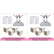 20 Stück für Tapo RV30 Max /RV30 Max  /RV20 Max /RV20 Max  Staubsaugerteile Filter Wischtücher Seitenbürste Staubbeutel