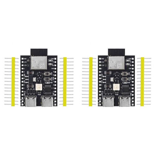 2X Placa de Desenvolvimento ESP32-C3 Dual Type-C WiFi  BLE5.0 DevKitM-1 Módulo ESP32C3 de Placa Principal