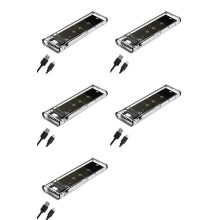 5X M.2 NGFF Dual Protocol SSD Case Trasparente USB Tipo C 10 Gbps PCI-e M2 SSD Contenitore Esterno Trasparente per Disco Rigido