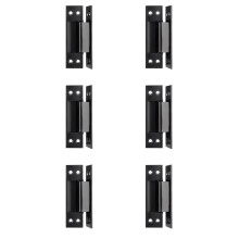 6X Porta Nascosta da 4 Pollici con Porta In Legno In Acciaio Inossidabile Nascosta Porta Nascosta e Cerniera Cerniera Nascosta Nero