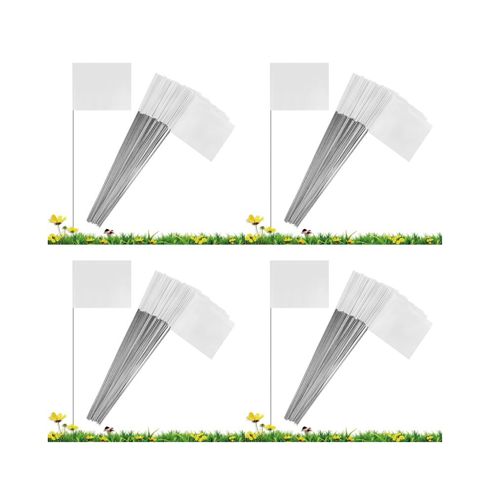200Pack Marking Flags, White Yard Flags 15X4x5inch, Flags, Lawn Flags Markers, Irrigation Flags, Landscape Flags 6033107955427