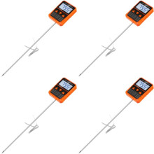 4X Probe Candy Thermometer met Potclip, Alarmfunctie, IPX6 Waterdichte Draaibare Frituuroliethermometer met Groot Display
