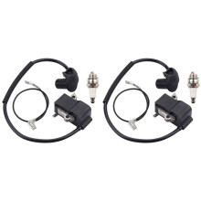 2X Bobine D'Allumage Adaptée pour FS250 FS120 FS250R FS300 FS350 Remplacement de Coupe-Bordure 4134-400-1301 avec Bougie D'Allumage