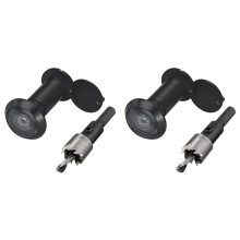 2X 220-Degree Solid Peep Holes for Door with 16mm Drill Bit,0.63in Door Peephole for 1-3/8inch to 2-1/6inch