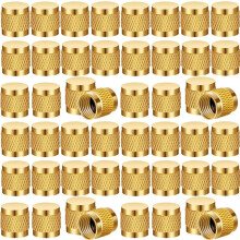 1/4 Flare Cover, Round Brass with Neoprene O-Ring Seal, HVAC Valve Cover, Refrigerant Lock Cover, HVAC Lock Cover 40PCS