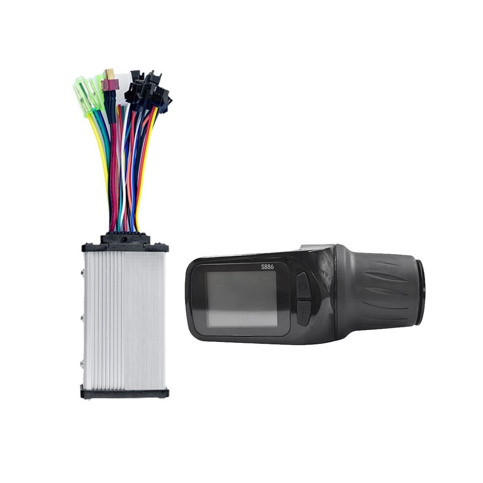 24V 36V 48V 60V S886 Ebike Lcd Display Adjust With Twist Throttle+36V 350W Sine Wave Controller For E-Scooter 5Pin 4713004373129