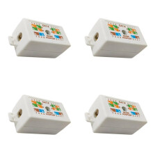 4X RJ45 Cat6-Aansluitdoos voor Ethernet-Netwerkkabelverbindingsaccessoires