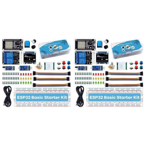 2X ESP32  Kit for ESP32 ESP-32S WIFI IOT Development Board DIY Learning Kit with Tutorial with for  IDE