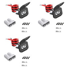 3X för Anderson-Kontakt, 8AWG 50 AMP-Batteri Snabbanslut/Frånkopplingskontakt, 1,64 Fot Batterikabelkontakt, Vinschkabel