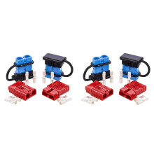 4Pcs 6-12 AWG 50A Battery Power Connector Cable Quick Connect Disconnect Kit for Anderson Connector for Winch Trailer