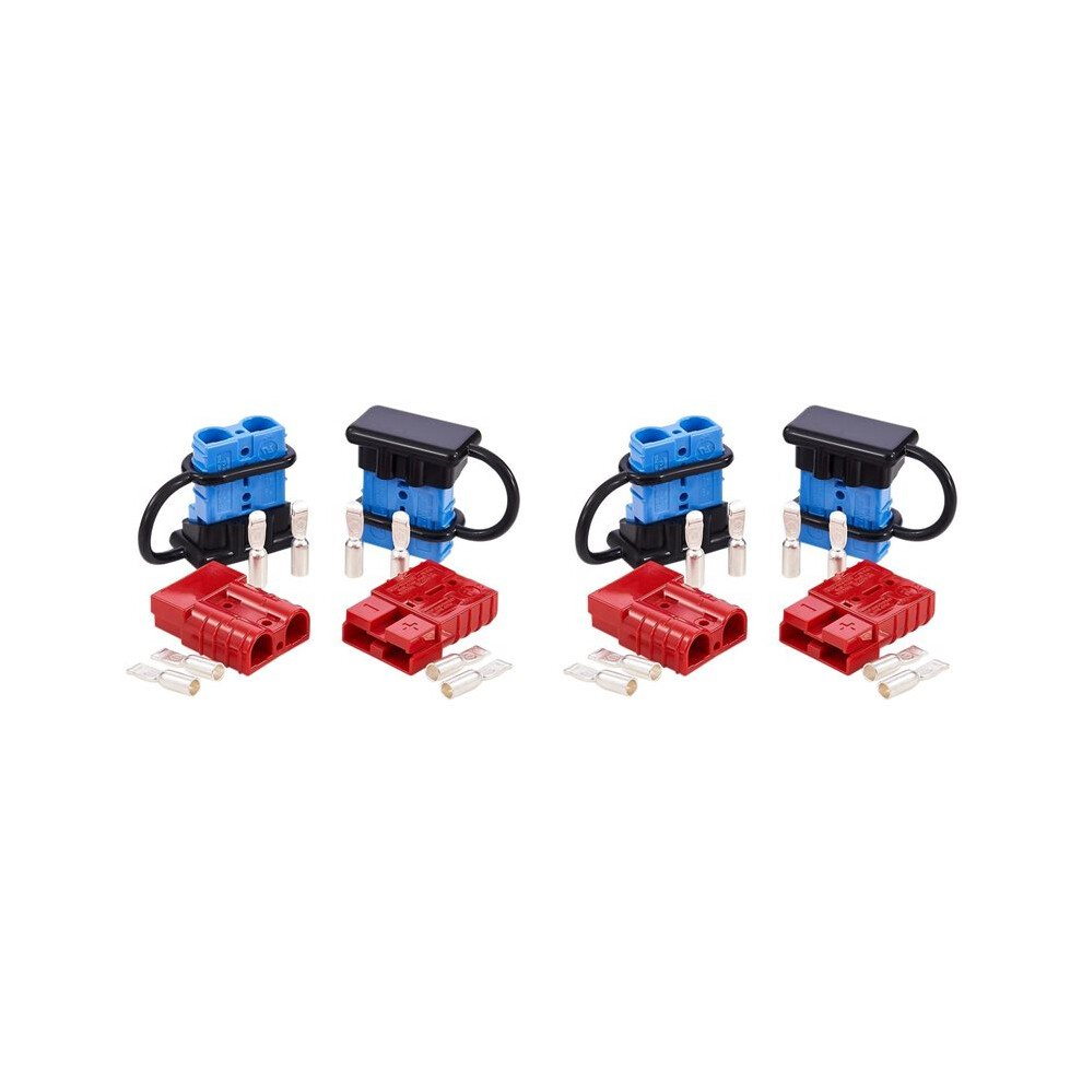 4Pcs 6-12 Awg 50A Battery Power Connector Cable Quick Connect Disconnect Kit For Anderson Connector For Winch Trailer 6031094969151