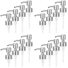 16Pcs Soap Dispenser Pump Replacement Stainless Steel Lotion Dispenser Pump for Regular 28/400 Neck Bottles for Bathroom