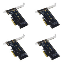 4X PCI-E 3.0 X4 zu NVMe M.2 NGFF M Key SSD Riser Erweiterungskarte für 2230/2242/2260/2280 M.2 SSD EM2-5001