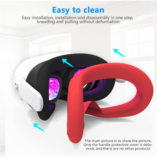 Objektivschutzabdeckung, Anti-Fall-VR-Schutzabdeckung, Controller-Griffabdeckung für Meta Quest 3S, 7-Teiliges Set, Schwarz 2