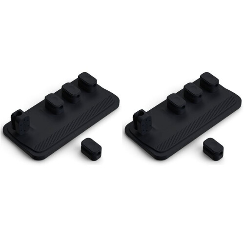 2X Magnetic Mouse Cable Wire Organizer Desktop Cable Clip Protector Cord Winder Row Plug Fixed USB Charging  Holder