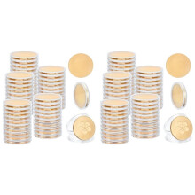 100 PCS Blank Coin Engraving Blanks Coin Metal Stamping Blank Coin 40 mm/1.57 Inch Round Tags Threaded Edged Coin
