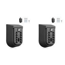 2X Wall Mounted Key Safe Box - 10-Digit Combination Lock, Anti-Theft Storage for Home & Outdoor Use