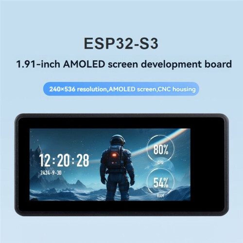 ESP32-S3 AMOLED 1.91 Inch Touch Screen Development Board Dual-Core Supports 2.4GHz Wi-Fi  Development Board 1