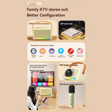 Karaoke Machine for Kids Adults Portable Karaoke Speaker with Wireless Microphone LED Light for Banquet,A