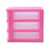 4X  Translucent Drawer Type Plastic Storage Box(Rose Red 3 Layers) 4